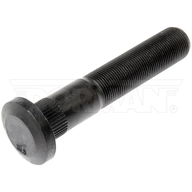Automann 201.6248 metric serrated stud right-hand side, showing textured serrated surface and threaded end for secure fastening.