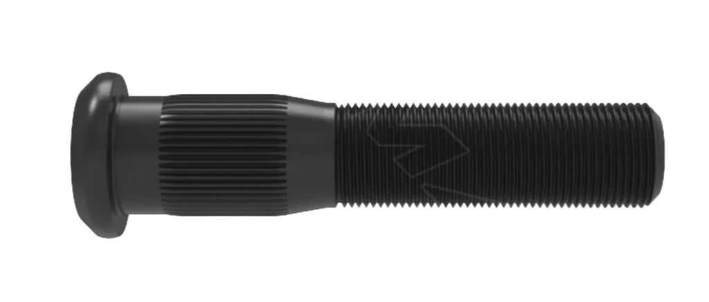 Automann E-10241-Metric Serrated Stud for wheel end applications, showing the detailed serrated design and metal finish.