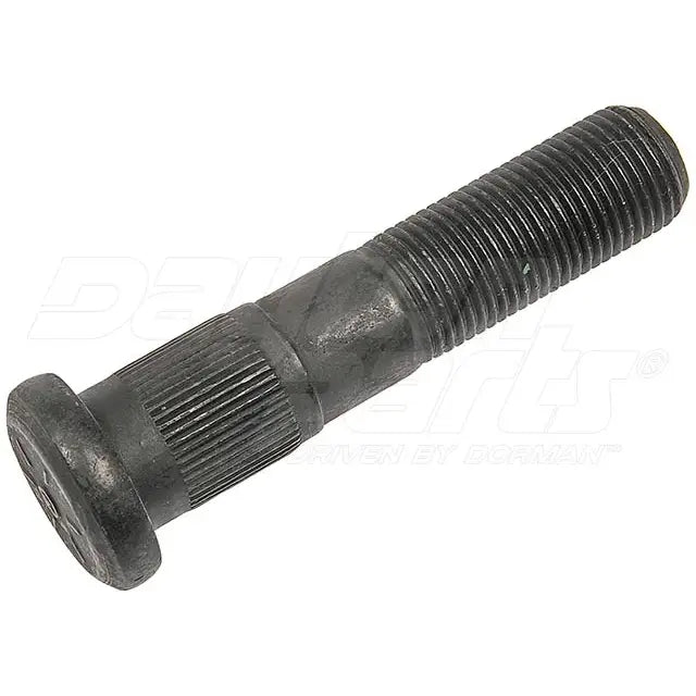 Automann E-8962 serrated wheel stud for wheel end applications, shown in the image with detailed threading and serrated design.