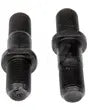 Automann E-5556R round collar wheel end studs, pack of 5, used for heavy-duty vehicle wheel assemblies, shown in the image.