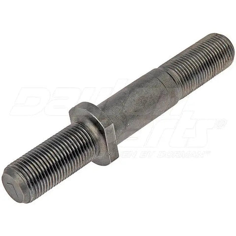 Automann E-6024L round collar shoulder stud for wheel end assembly, visible with metal components and precise design.