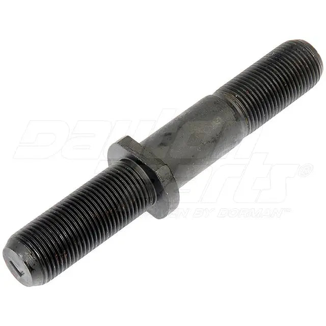 Automann E-5930L round collar shoulder stud for wheel end assembly, showing the metal component with a smooth round shape.