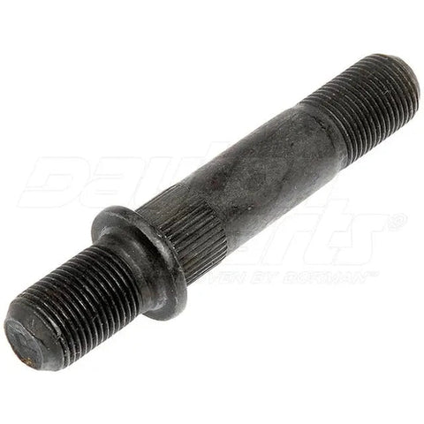 Automann E-5589L round collar shoulder stud for wheel end assembly, visible in the image with metal components and precise fitting details.