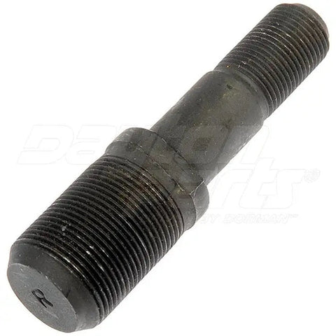 Automann E-5937L round collar shoulder stud for wheel end assembly, visible in the image with metal components and precise manufacturing details.