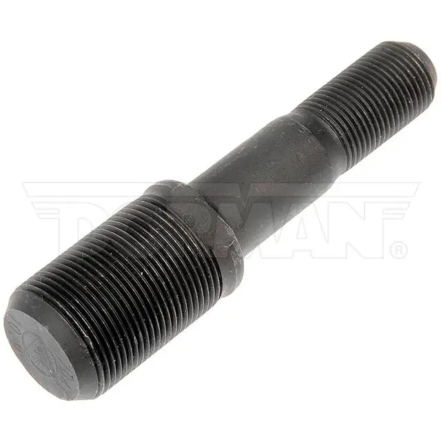 Automann E-5990L round collar shoulder stud for wheel end assembly, showing a close-up of the metal stud part.