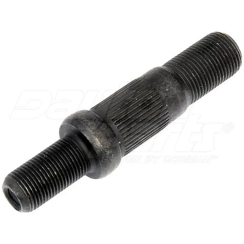 Automann E-5918L round collar shoulder stud for wheel end assembly, visible with metal construction and mounting details.