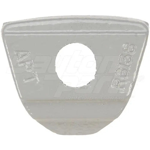 Automann E-5904A wheel clamp on a vehicle wheel, showcasing wheel end security device with metal construction for vehicle safety.