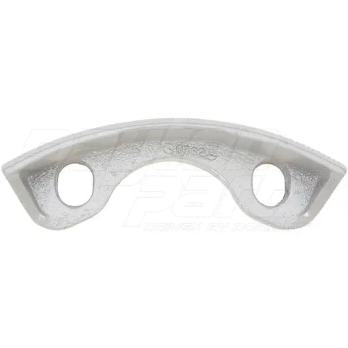 Automann E-5953 wheel end clamp showing metal construction and secure fastening for vehicle wheel safety and locking.
