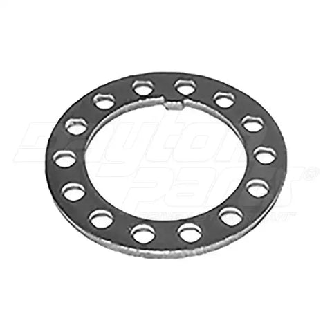 Automann E-3508 axle spindle lock washer for wheel end applications, shown in a close-up image on a black background.