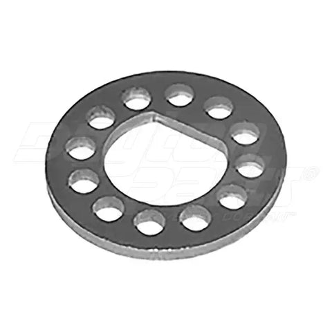 Automann E-2660 axle spindle lock washer for wheel end, showing its metal construction and placement on the spindle.