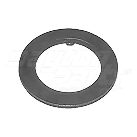 Automann E-2301 Axle Spindle Washer for wheel end assembly, shown on a vehicle axle in close-up view.