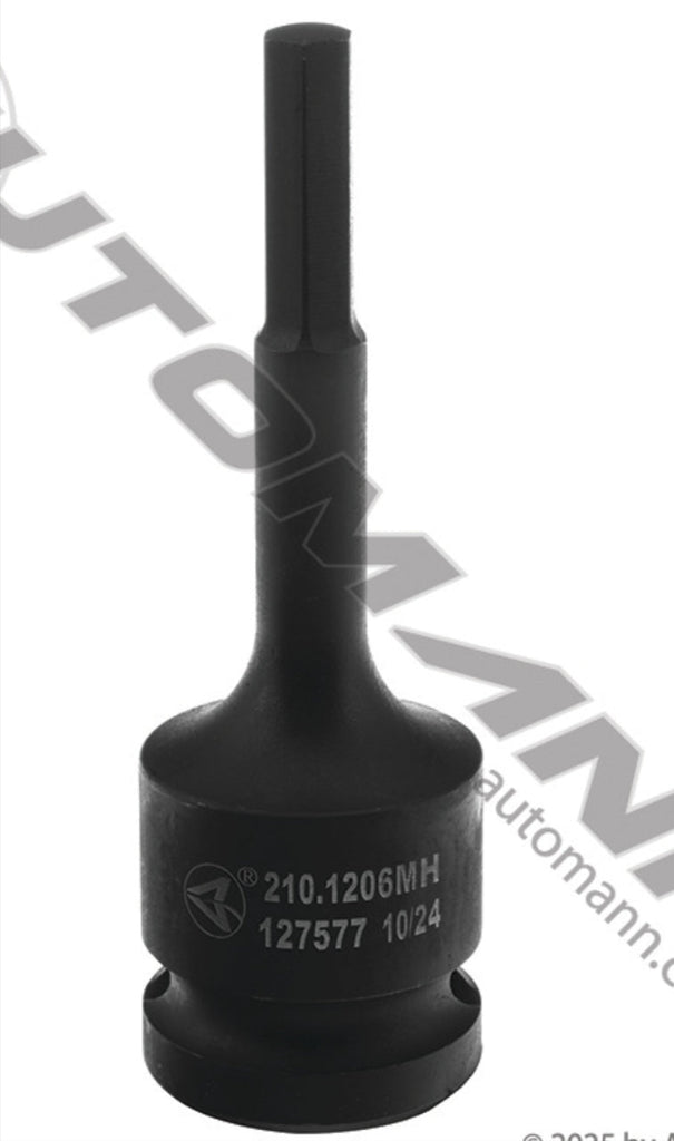 210.1206MH - Impact Socket 6mm Hex Bit 1/2in Drive - Nick's Truck Parts