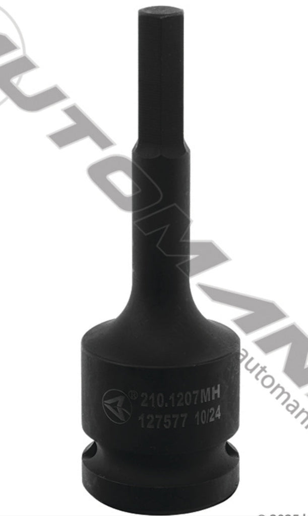 210.1207MH - Impact Socket 7mm Hex Bit 1/2in Drive - Nick's Truck Parts