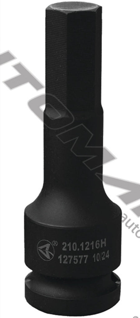 210.1216H - Impact Socket 1/2in Hex Bit 1/2in Drive - Nick's Truck Parts