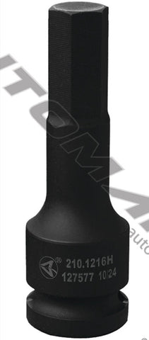 210.1216H - Impact Socket 1/2in Hex Bit 1/2in Drive - Nick's Truck Parts