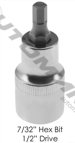 210.1007CH- Socket 7/32in Hex Bit 1/2in Drive - Nick's Truck Parts