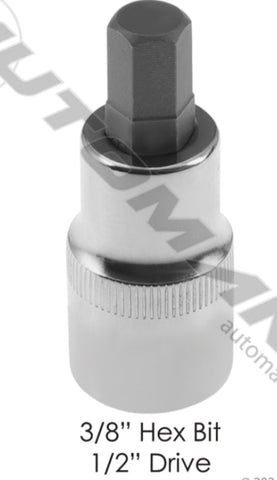 210.1012CH- Socket 3/8in Hex Bit 1/2in Drive - Nick's Truck Parts
