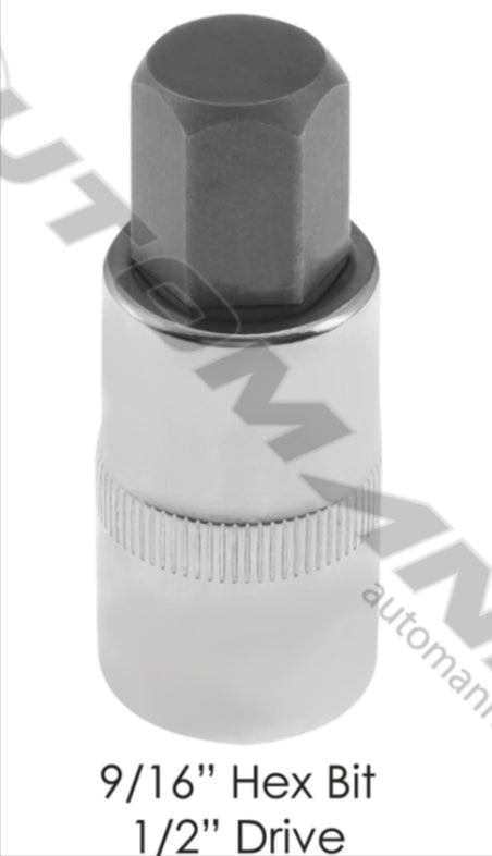 210.1018CH - Socket 9/16in Hex Bit 1/2in Drive - Nick's Truck Parts