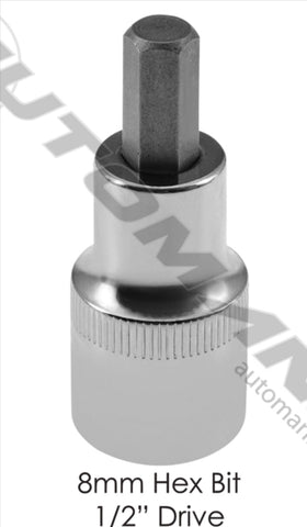 210.1108CMH- Socket 8mm Hex Bit 1/2in Drive - Nick's Truck Parts