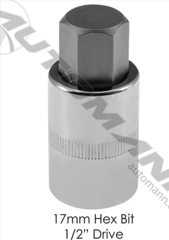 210.1117CMH - Socket 17mm Hex Bit 1/2in Drive - Nick's Truck Parts