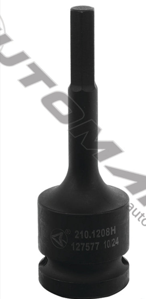 210.1208H- Impact Socket 1/4in Hex Bit 1/2in Drive - Nick's Truck Parts