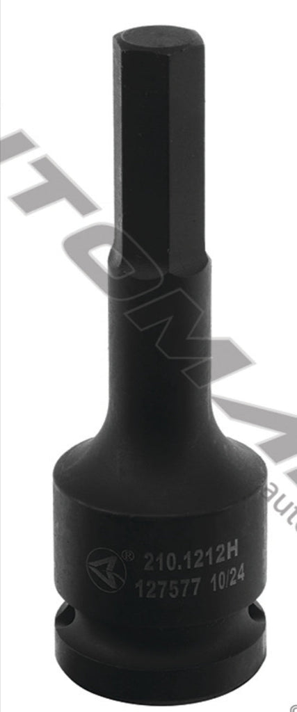 210.1212H - Impact Socket 3/8in Hex Bit 1/2in Drive - Nick's Truck Parts