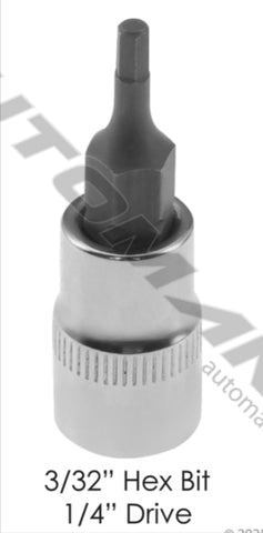 210.1503CH - Socket 3/32in Hex Bit 1/4in Drive - Nick's Truck Parts