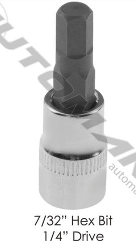 210.1507CH - Socket 7/32in Hex Bit 1/4in Drive - Nick's Truck Parts