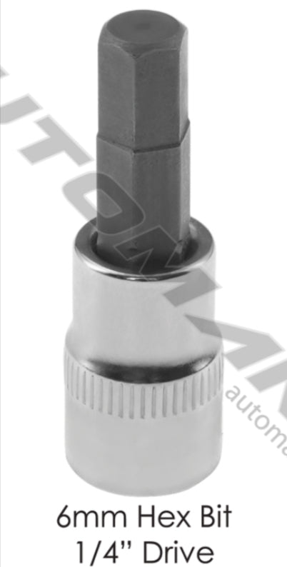 210.1606CMH- Socket 6mm Hex Bit 1/4in Drive - Nick's Truck Parts