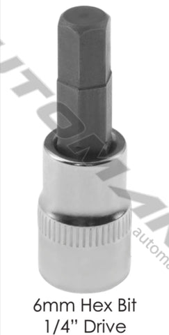 210.1606CMH- Socket 6mm Hex Bit 1/4in Drive - Nick's Truck Parts