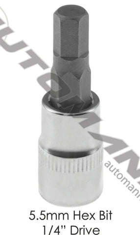 210.1655CMH - Socket 5.5mm Hex Bit 1/4in Drive - Nick's Truck Parts