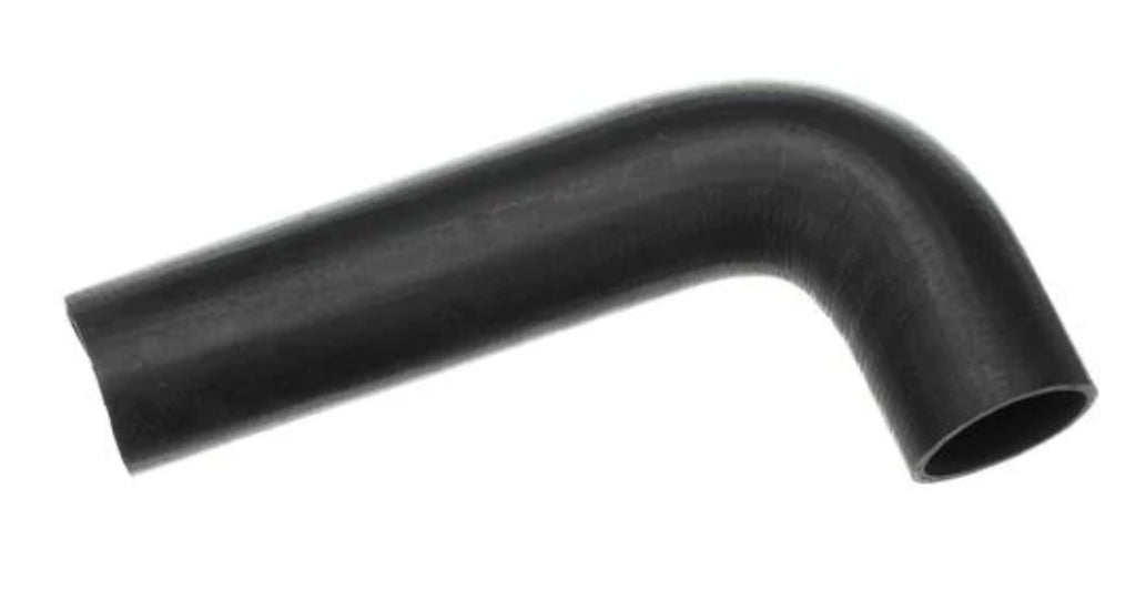 Automann upper coolant hose for Volvo vehicle, flexible rubber hose with metal clamps, used in engine cooling system.