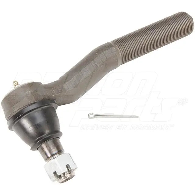 Dayton 310-502 tie rod end showing metal ball joint and connecting arm for vehicle steering linkage.