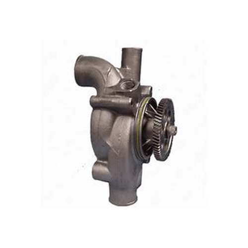 Automann 800.316GC1211A water pump for Mack trucks, showing metal housing and pulley system, designed for engine cooling.