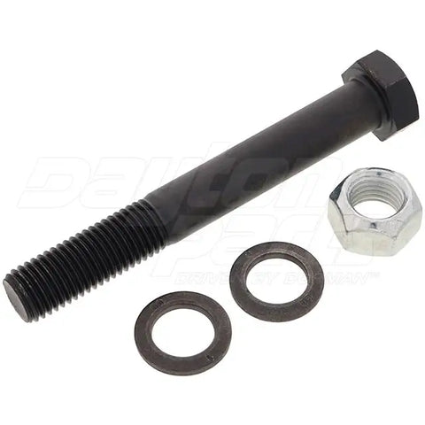 Dayton Hendrickson torque arm bolt kit with multiple bolts and washers, used for heavy-duty truck suspension repairs.