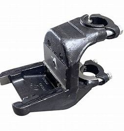 Automann Hendrickson saddle assembly with metal mounting components, designed for heavy-duty truck suspension systems.