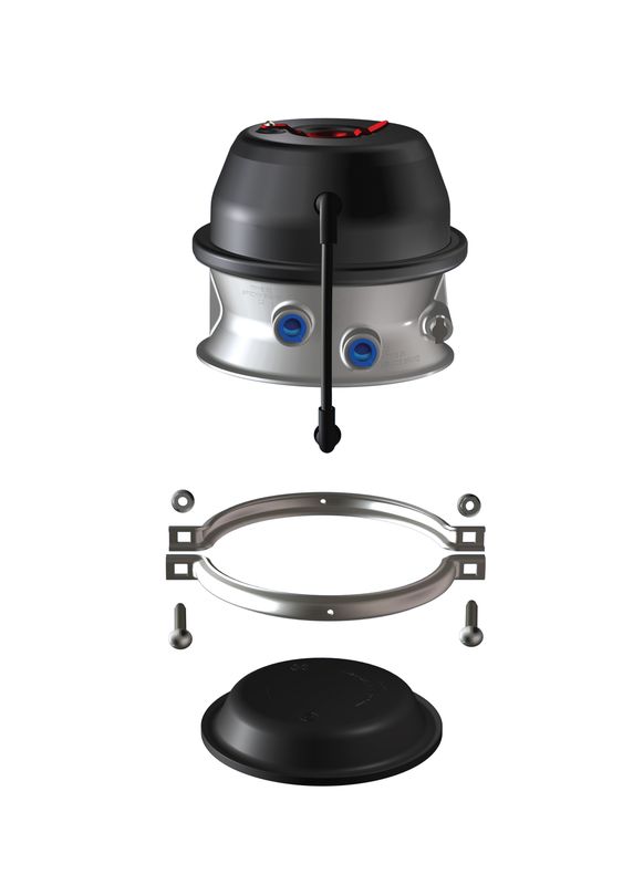 Automann MGM Piggyback Kit TR3030T brake chamber with mounting components, model 179.M3431808, on a white background