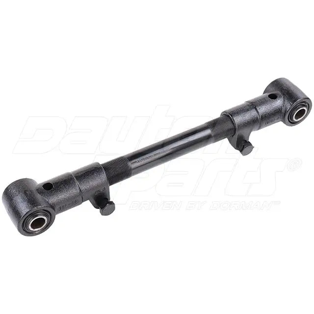 Adjustable Automann 345-132 torque rod for suspension with bushings, showing the metal rod with mounting points