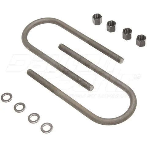 Dayton 361-252 U-bolt kit, round hardware with two U-shaped metal bolts and nuts for secure fastening.