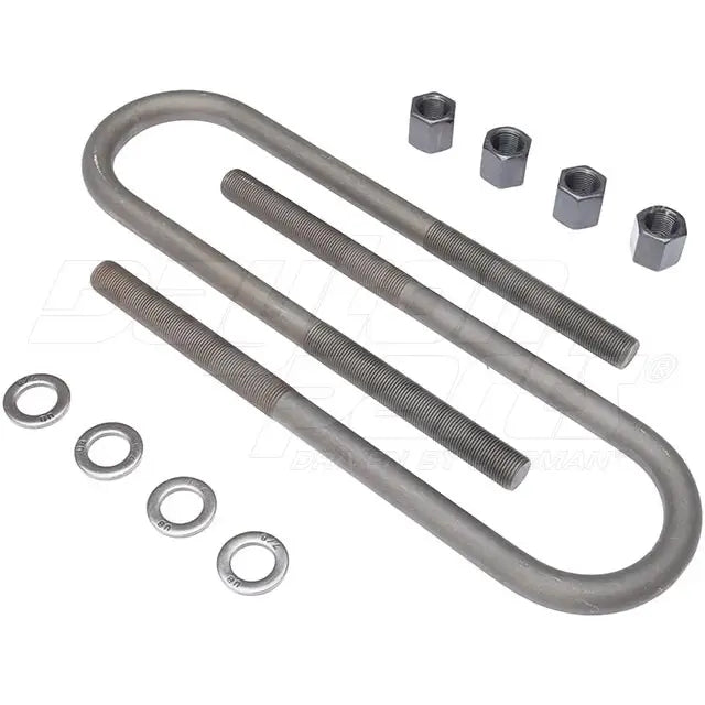 Dayton 361-490-U-Bolt Kit (Round) hardware set with multiple U-bolts and nuts for securing pipes or tubing in industrial applications