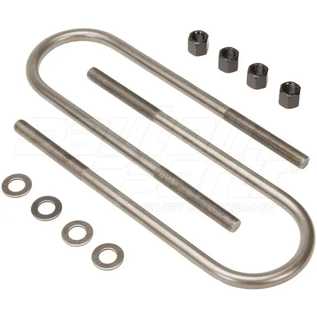 Dayton 361-509 U-bolt kit, round hardware fasteners with threaded ends, suitable for securing pipes or structural components.