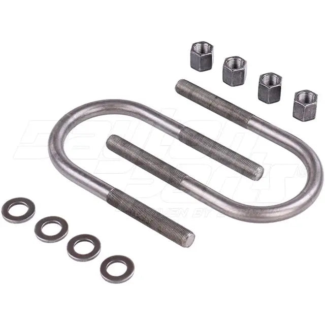 Dayton Freightliner U-bolt kit with 3/4-inch diameter, 4-inch length, and 8-1/2 inch size, designed for heavy-duty vehicle applications