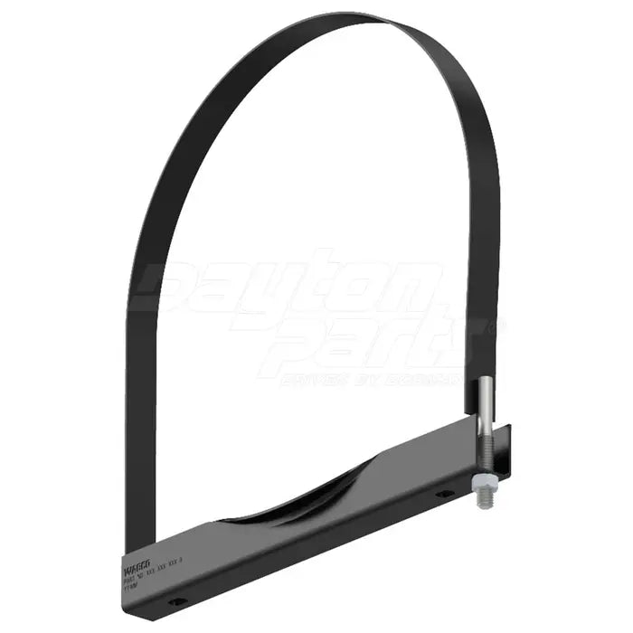 Dayton brake reservoir bracket for air system, durable metal mounting bracket with securing clips, part number 451-999-396-2