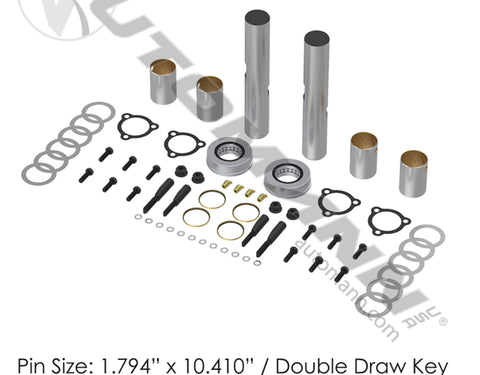460.246X - King Pin Kit Bi-Metal Pre-Sized No-Ream - Nick's Truck Parts