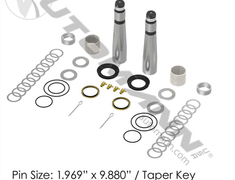 460.250C - King Pin Kit Nylon w-o Thrust Bearing - Nick's Truck Parts