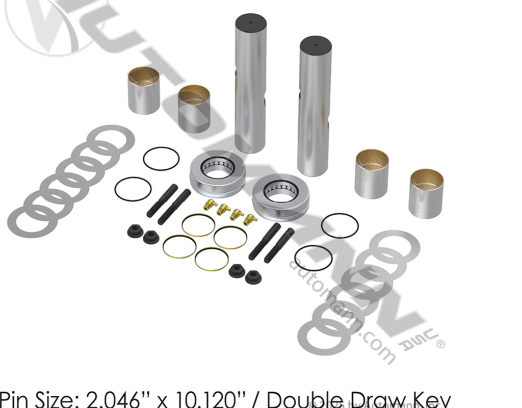 460.262X - King Pin Kit Bi-Metal Pre-Sized No-Ream - Nick's Truck Parts