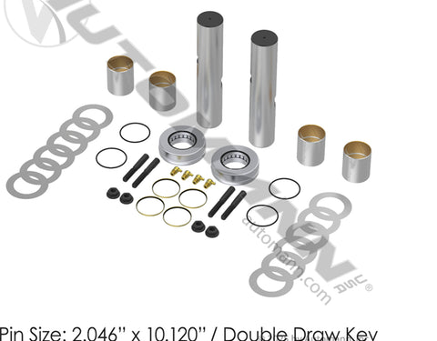 460.262X - King Pin Kit Bi-Metal Pre-Sized No-Ream - Nick's Truck Parts