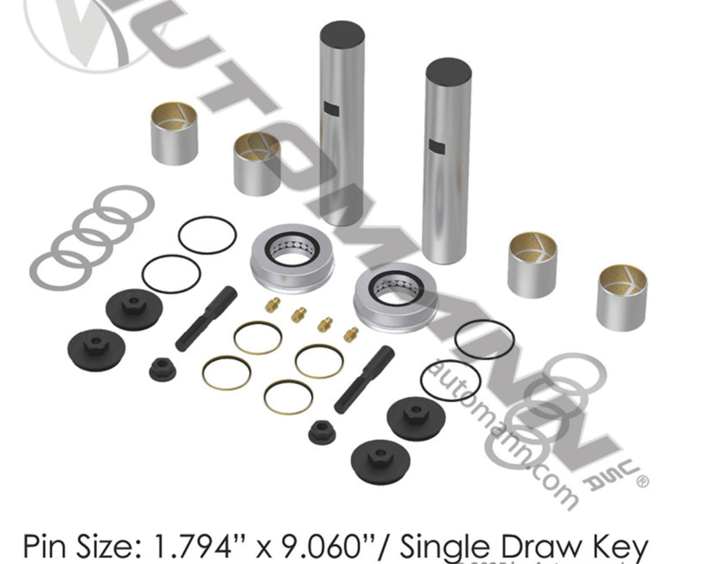 460.286X- King Pin Kit Bi-Metal Pre-Sized No-Ream - Nick's Truck Parts