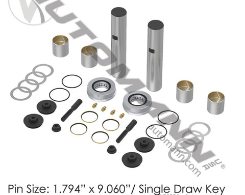 460.286X- King Pin Kit Bi-Metal Pre-Sized No-Ream - Nick's Truck Parts