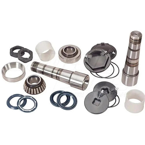 Automann King Pin Kit with bronze and nylon bushings for heavy-duty truck suspension, featuring durable components and precise fit.